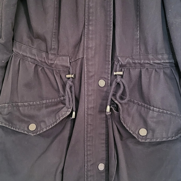 Evernew Navy Faux Fur Hooded Fall Jacket - Picture 2 of 5